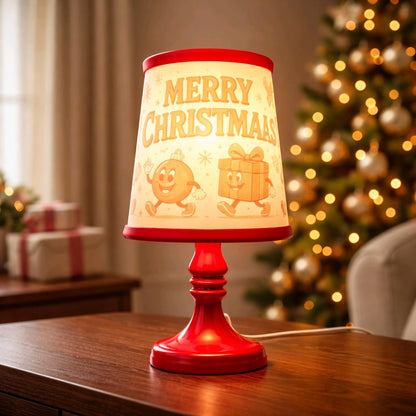 Santa Claus and Friends Merry Christmas table lamp