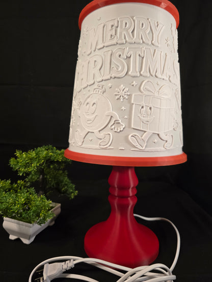 Santa Claus and Friends Merry Christmas table lamp