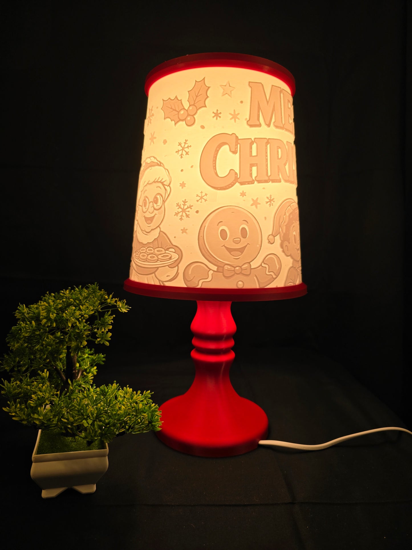 Mrs Claus and Friends table lamp