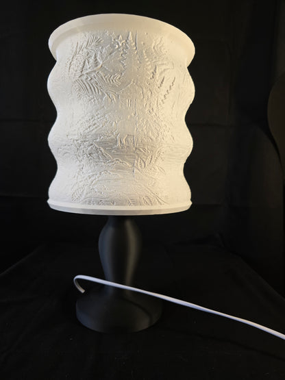 UP NORTH Wavy Rustic Wilderness Illuminated Table Lamp