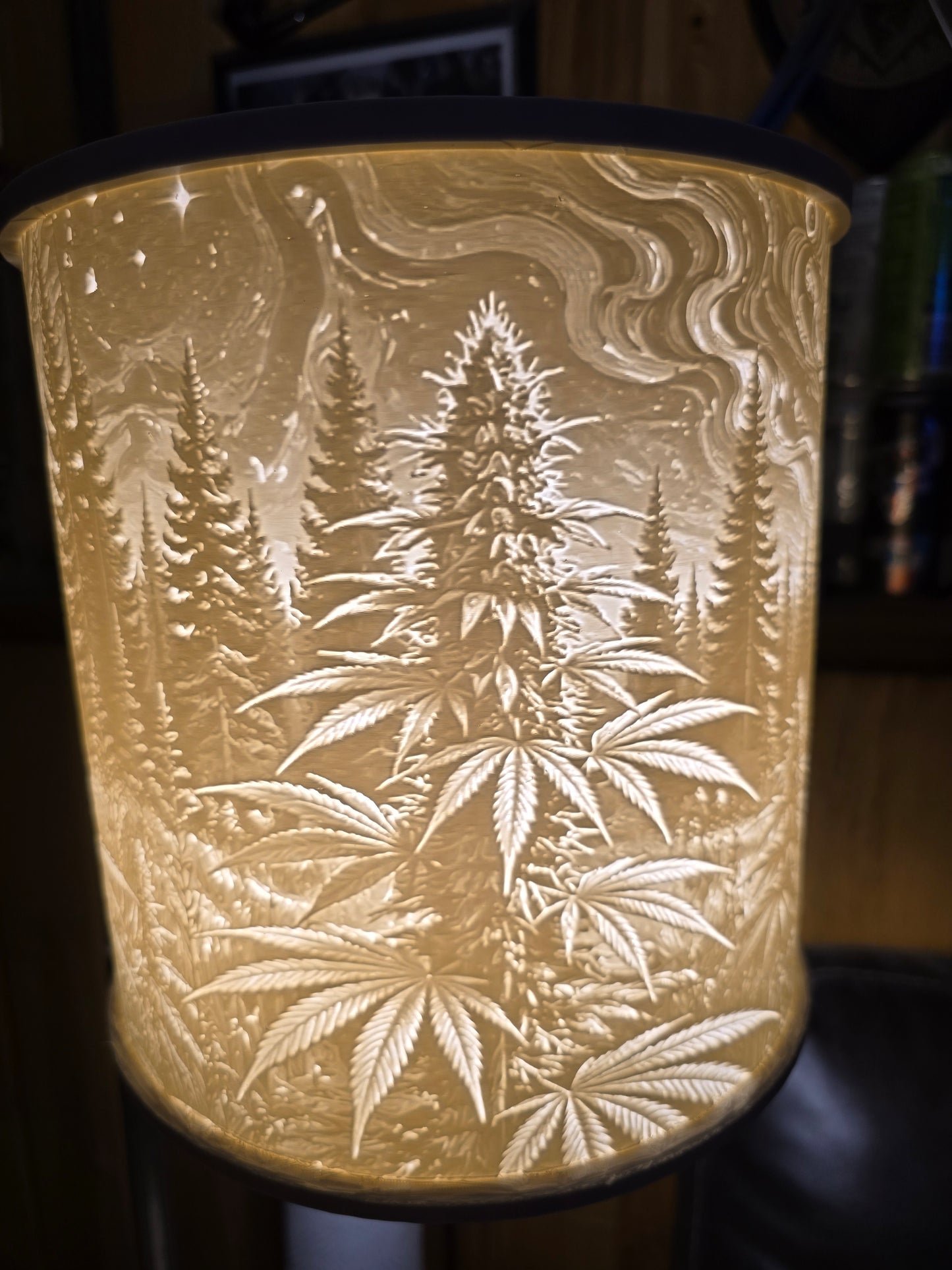 Moonlit Moose Cannabis Wilderness Lamp Shade ONLY