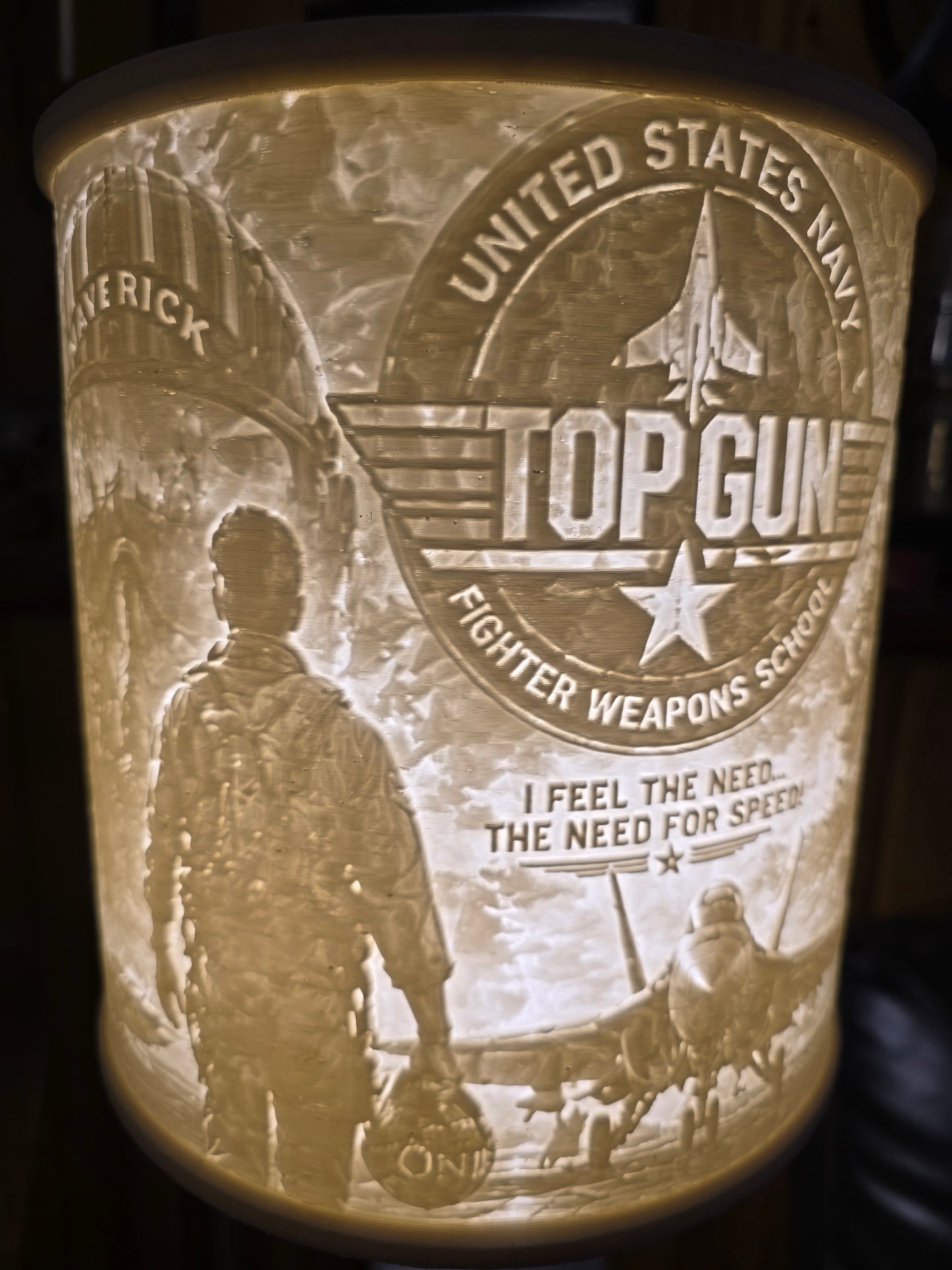 Top Gun Inspired Navy Lamp Shade