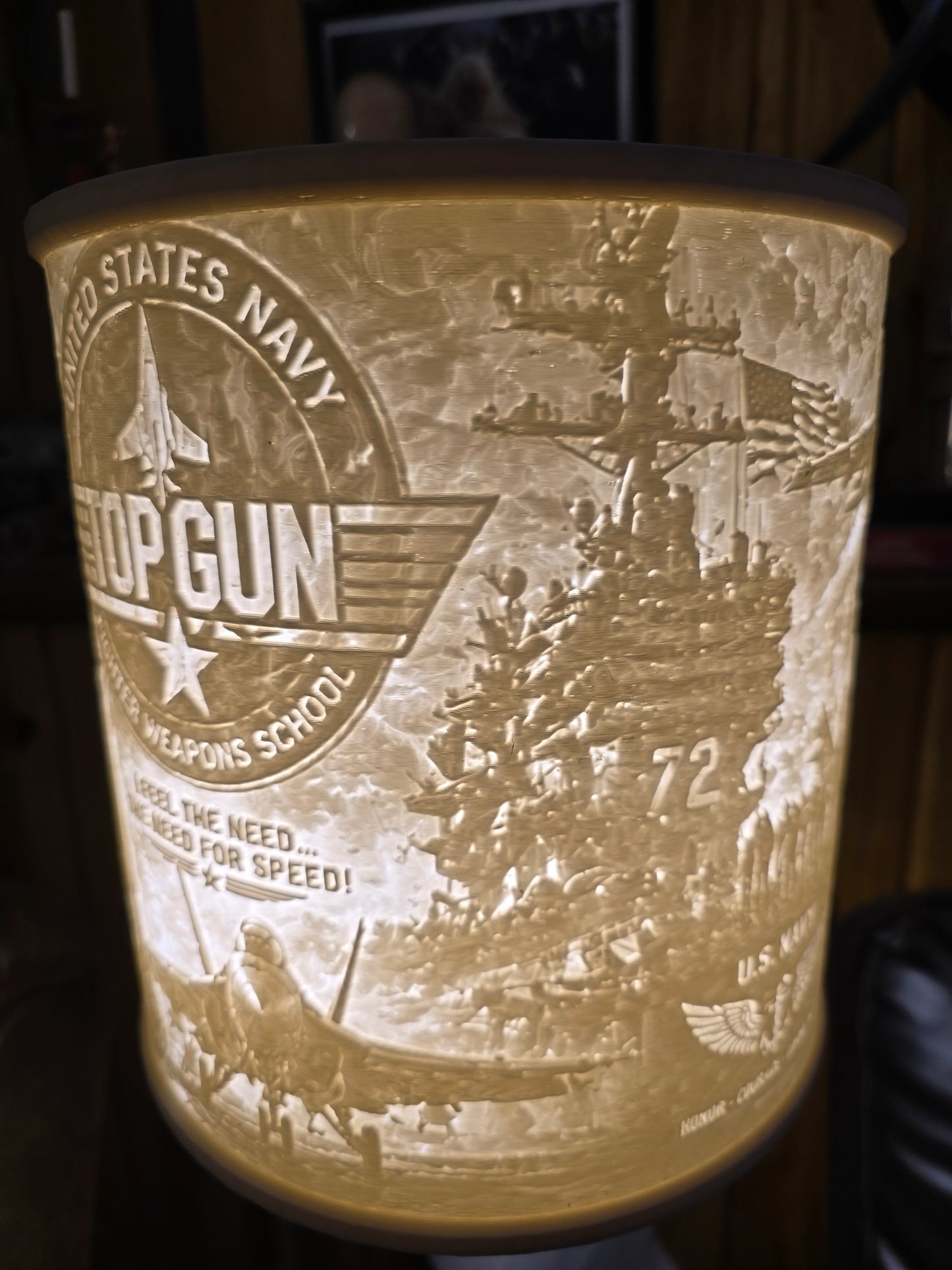 Top Gun Inspired Navy Lamp Shade