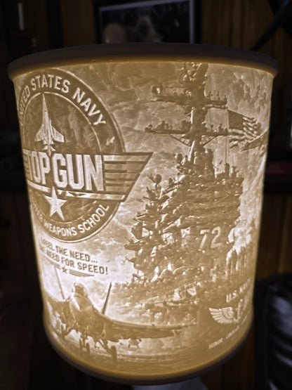 Top Gun Inspired Navy Lamp Shade
