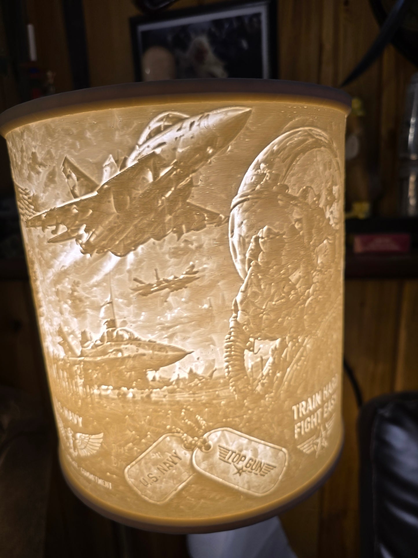 Top Gun Inspired Navy Lamp Shade
