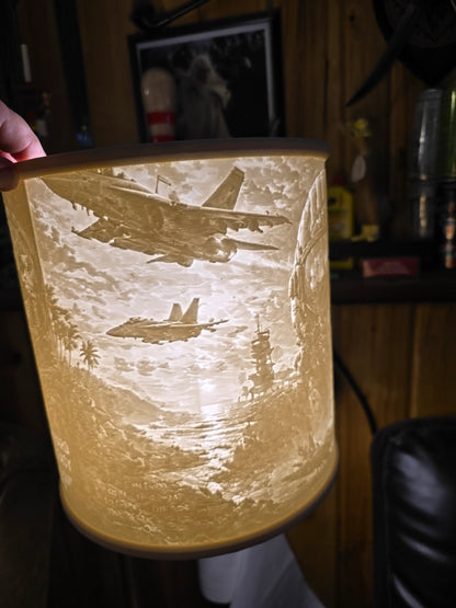 Top Gun Inspired Navy Lamp Shade