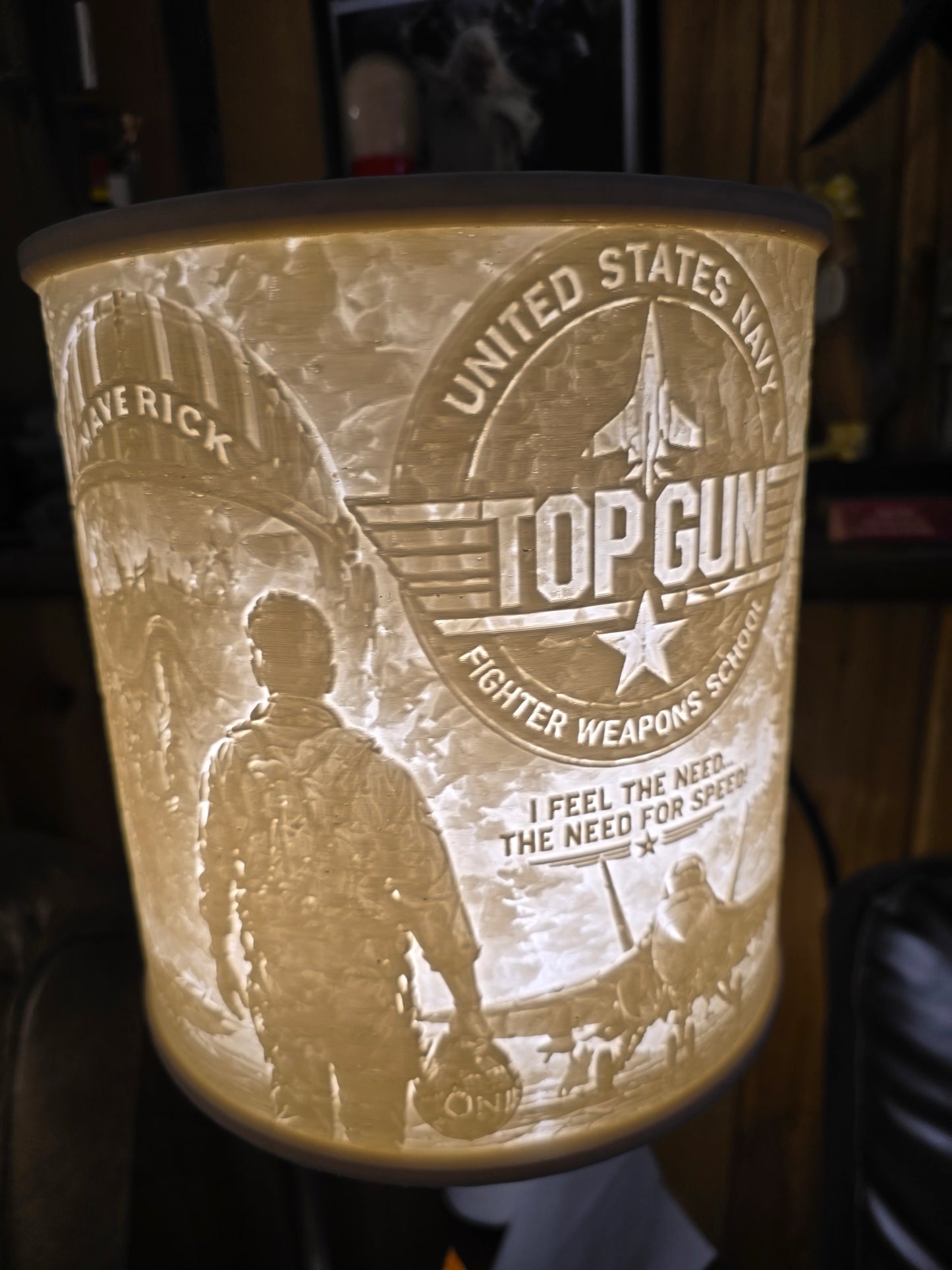 Top Gun Inspired Navy Lamp Shade