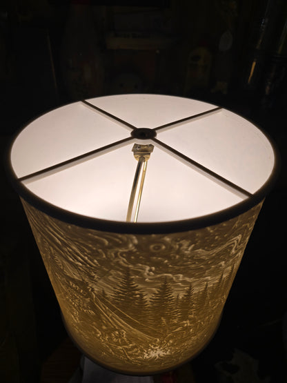 Fishing in the Dark Wilderness Lamp Shade ONLY