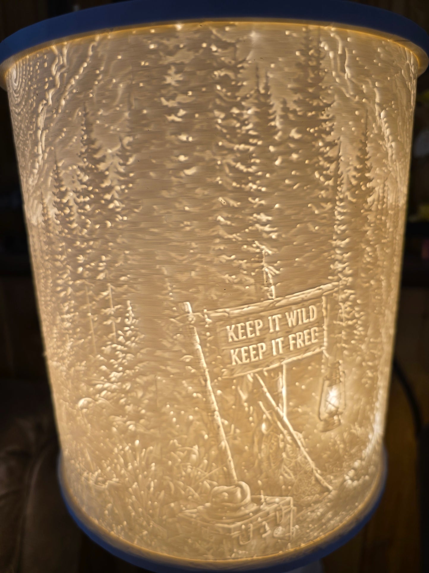 Fishing in the Dark Wilderness Lamp Shade ONLY