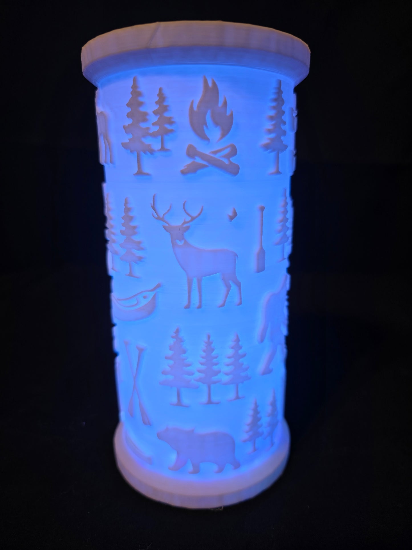 Rustic Woodland LED Lantern Version 1 with LED Light Puck included