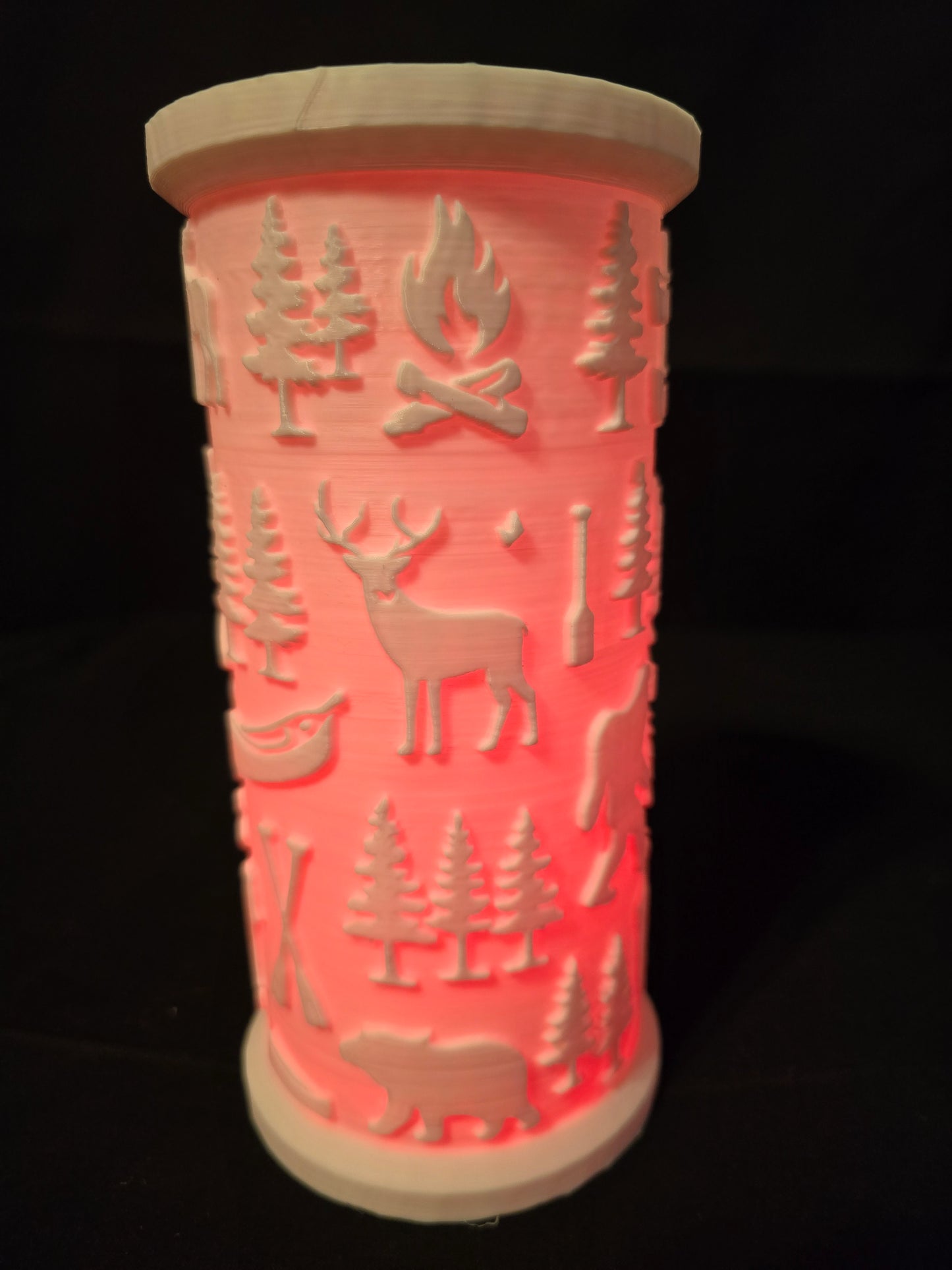 Rustic Woodland LED Lantern Version 1 with LED Light Puck included
