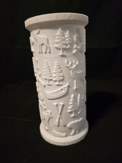 Rustic Woodland LED Lantern Version 1 with LED Light Puck included