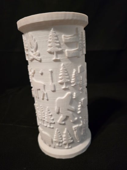 Rustic Woodland LED Lantern Version 1 with LED Light Puck included