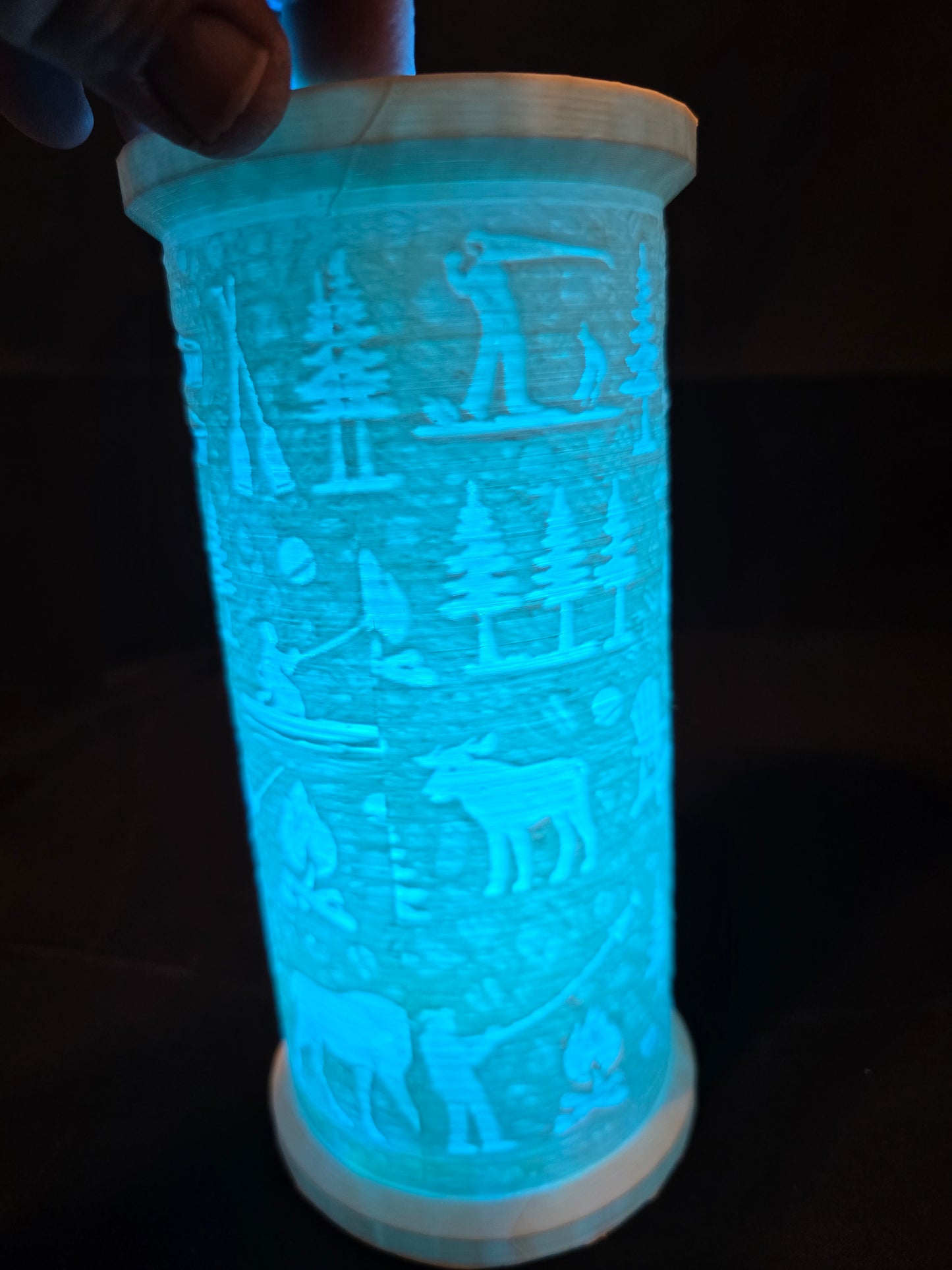 Rustic Woodland Paddle LED Lantern Version 2 with LED Light Puck included