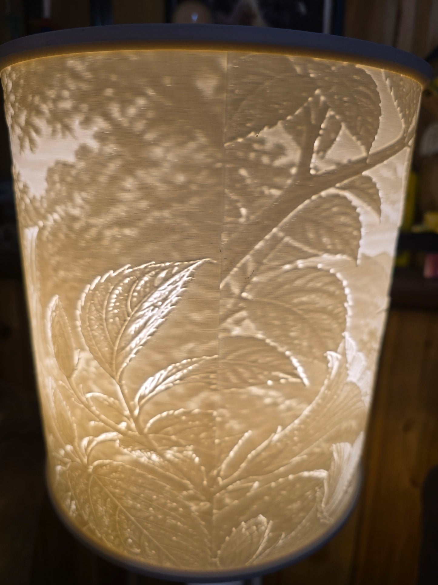 Beautiful Hummingbird and Flower design top mount lamp shade