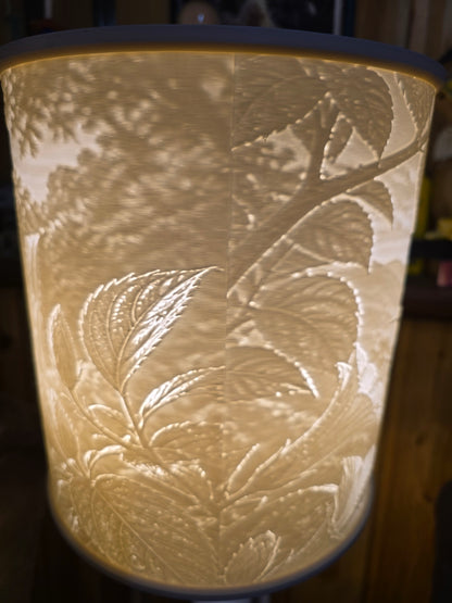 Beautiful Hummingbird and Flower design top mount lamp shade