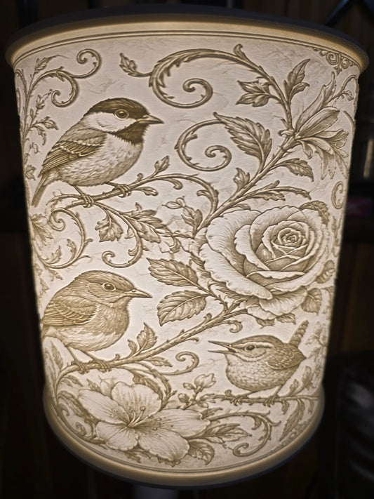 Birds of Spring design top mount lamp shade