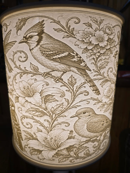 Birds of Spring design top mount lamp shade