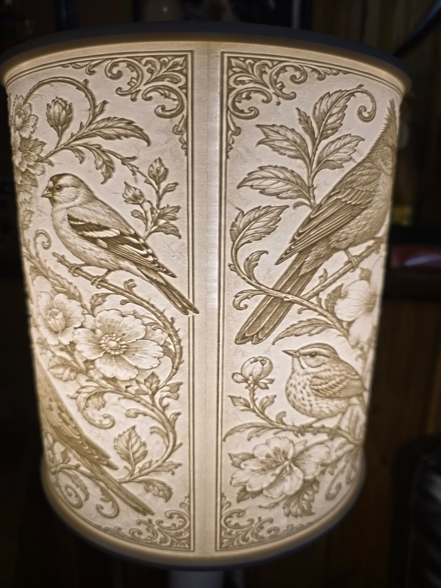 Birds of Spring design top mount lamp shade