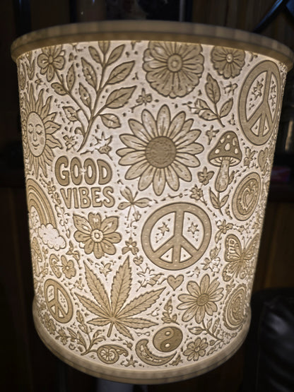 Good Vibes Hippy design top mount lamp shade