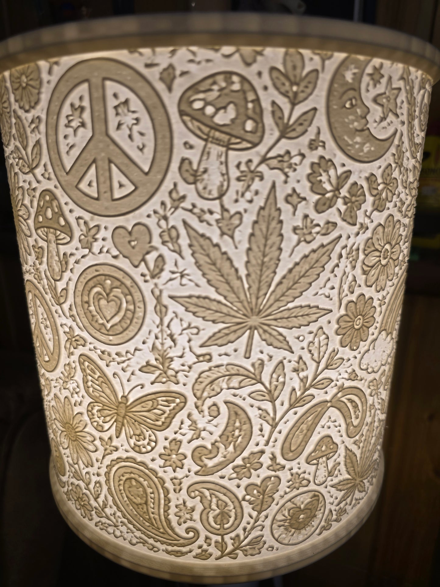 Good Vibes Hippy design top mount lamp shade