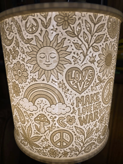 Good Vibes Hippy design top mount lamp shade