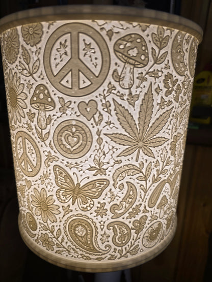 Good Vibes Hippy design top mount lamp shade