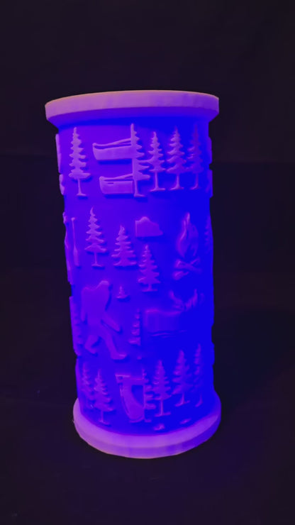 Rustic Woodland LED Lantern Version 1 with LED Light Puck included