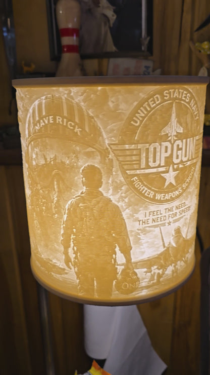 Top Gun Inspired Navy Lamp Shade