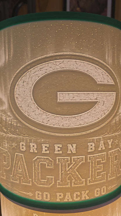 Greenbay Packers Northern Lights design Top Mount lampshade