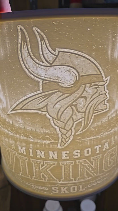 Minnesota Vikings Northern Lights design Top Mount lampshade