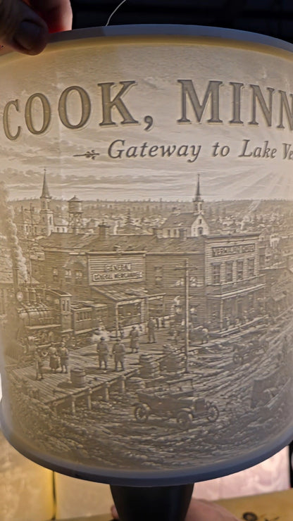 Historical Cook mn top mount lampshade