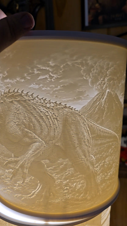 Jurassic Park themed top mount lampshade