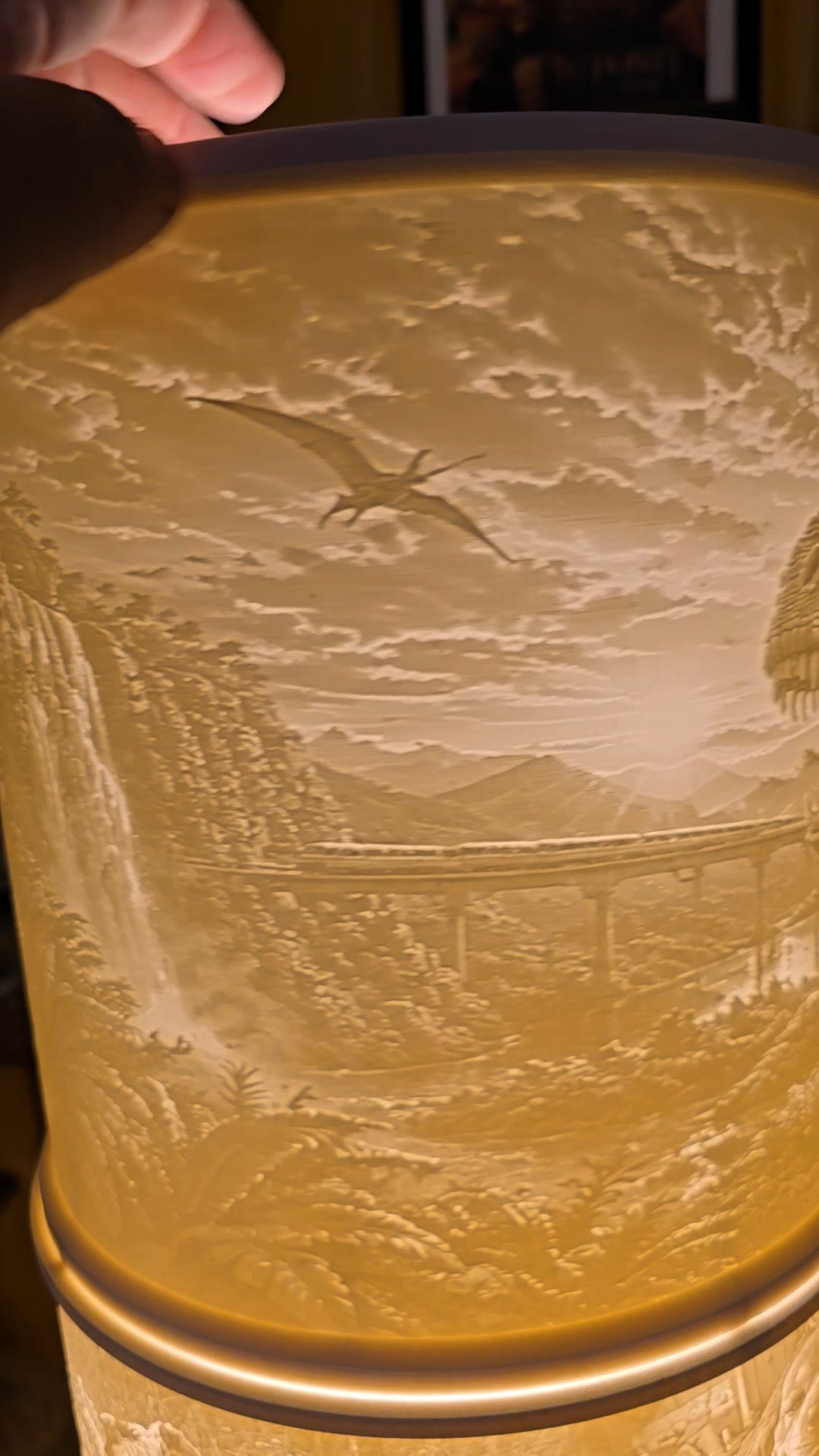 Jurassic Park themed top mount lampshade