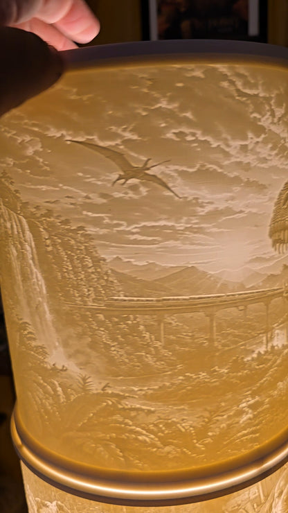 Jurassic Park themed top mount lampshade