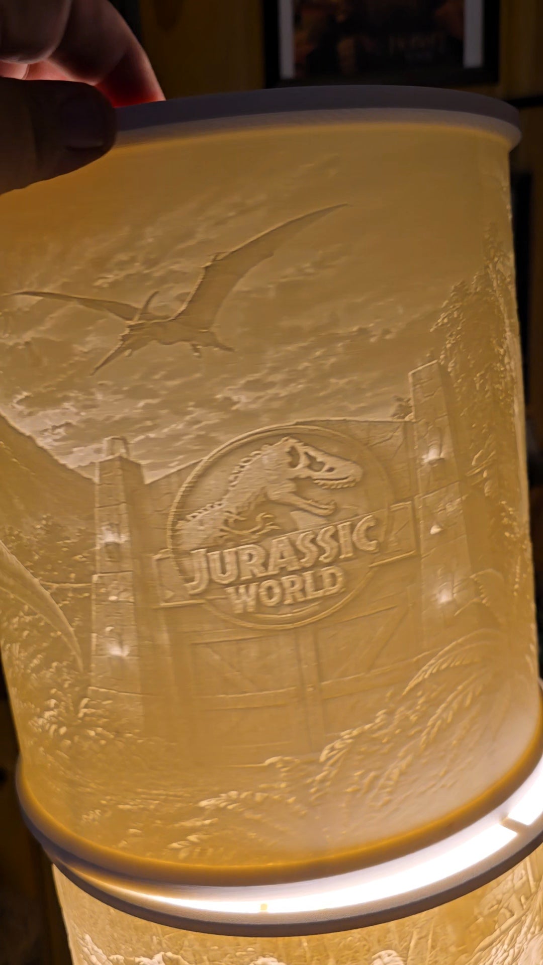 Jurassic Park themed top mount lampshade