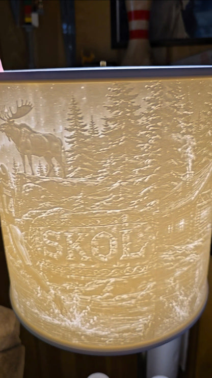 Minnesota Vikings Northern Lights design Top Mount lampshade