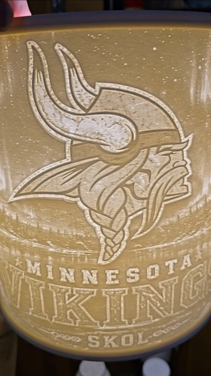 Minnesota Vikings Northern Lights design Top Mount lampshade