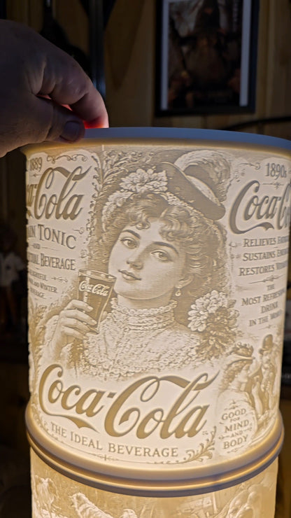 Coca Cola Coke Vintage adds design top mount lamp shade