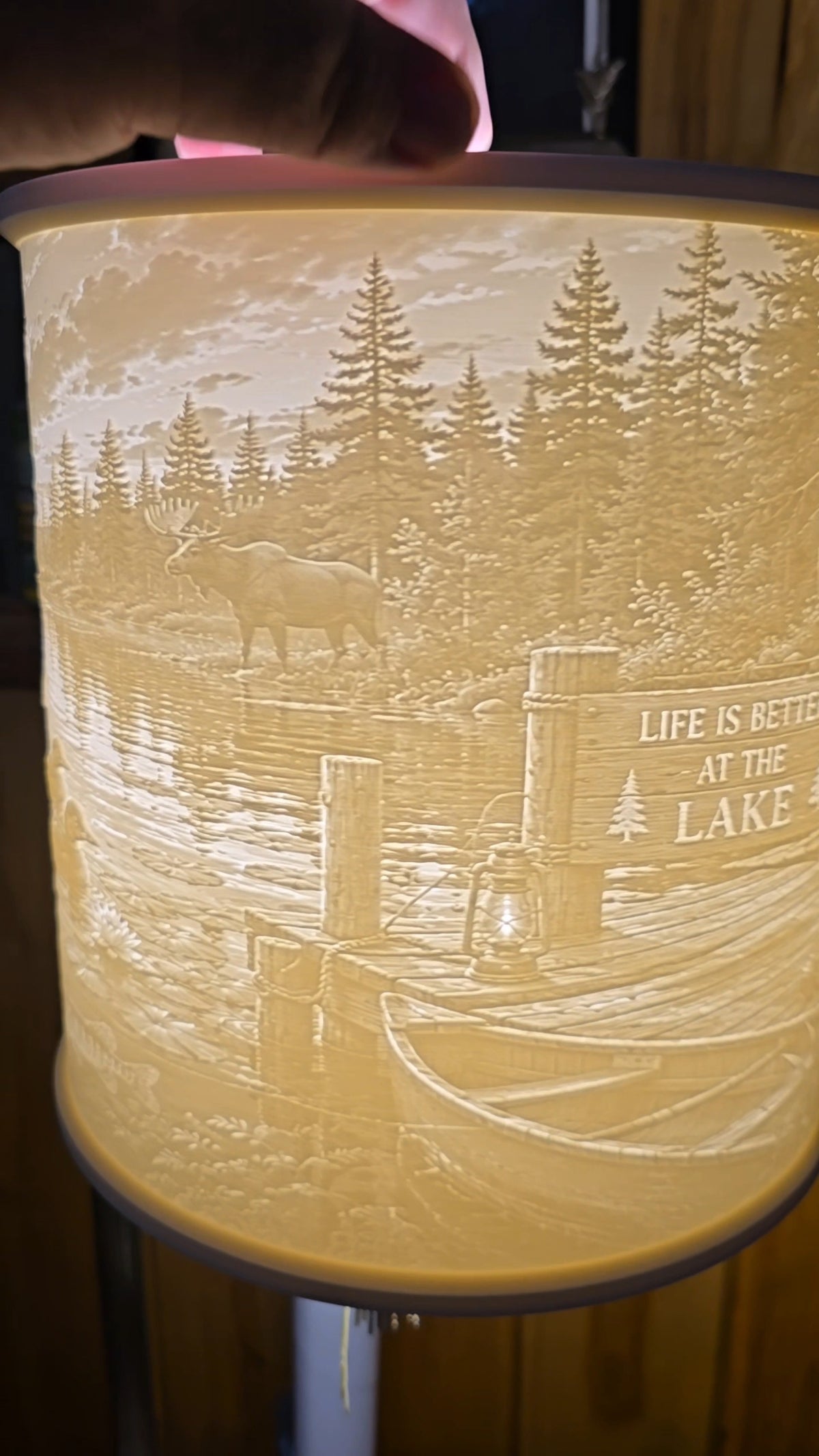 Loons on the lake Top Mount Lampshade only