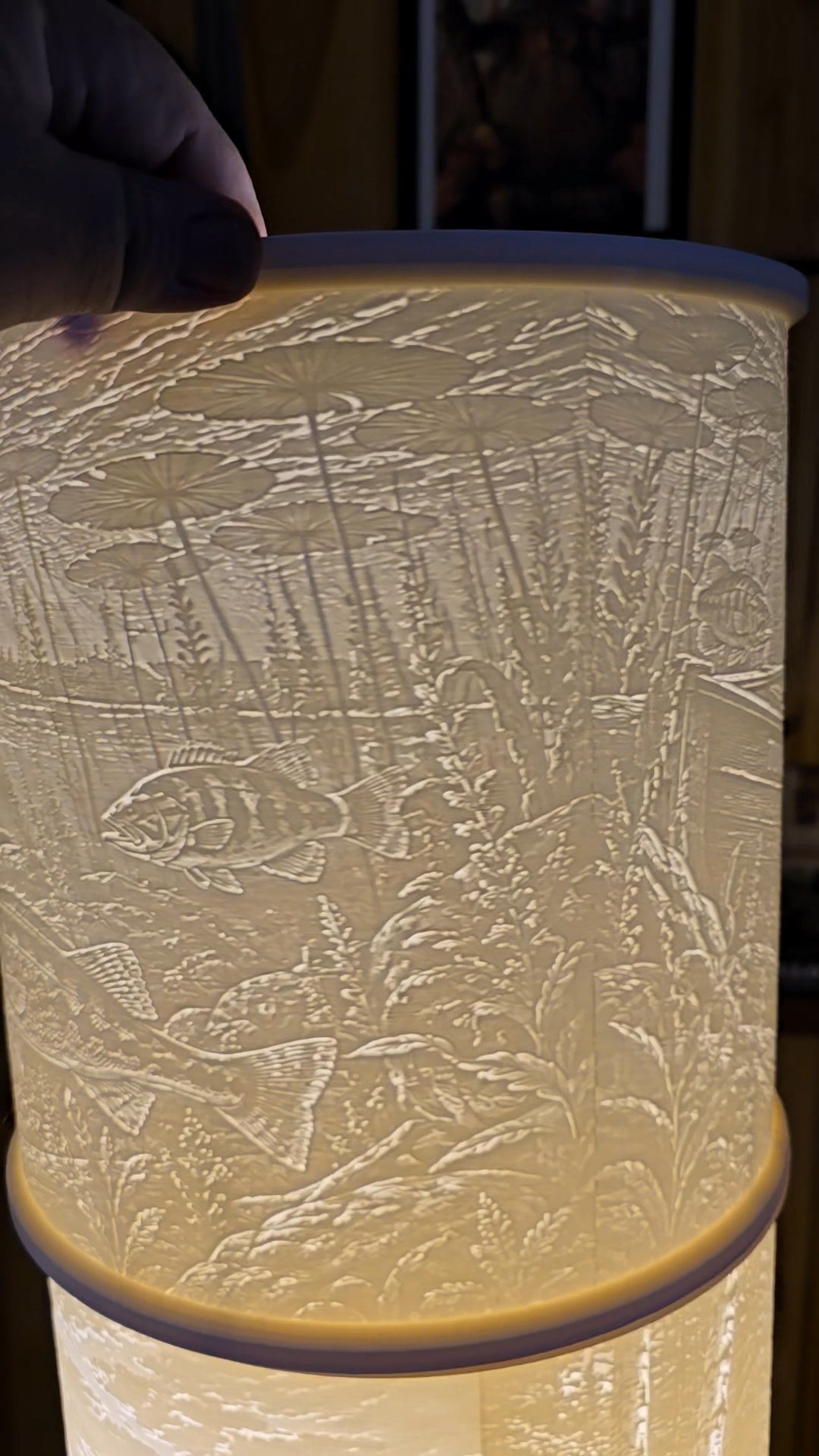 Lake Vermilion pine island design top mount lampshade