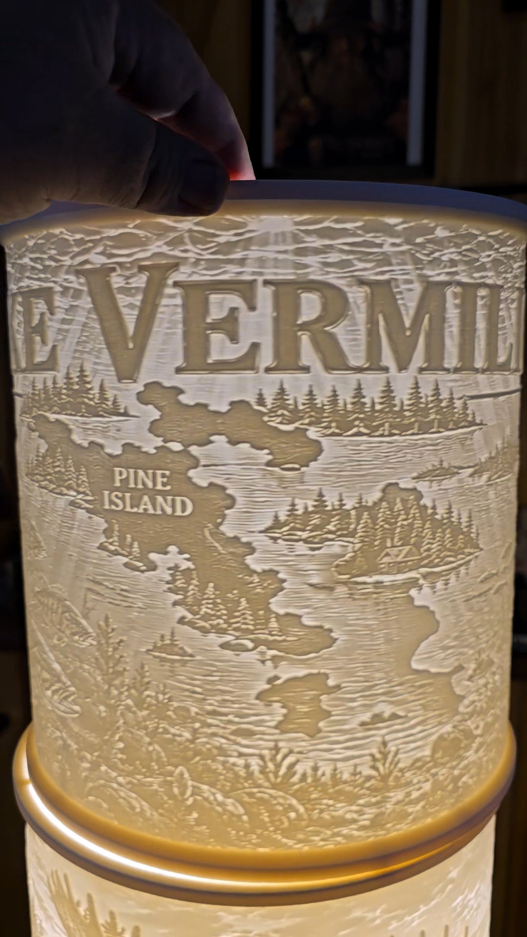 Lake Vermilion pine island design top mount lampshade