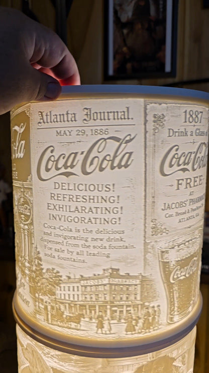 Coca Cola Coke Vintage adds design top mount lamp shade