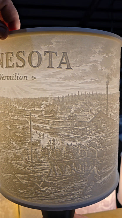 Historical Cook mn top mount lampshade