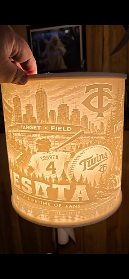 Minnesota Strong Wild, Vikings, Twins, Timberwolves top mount lampshade