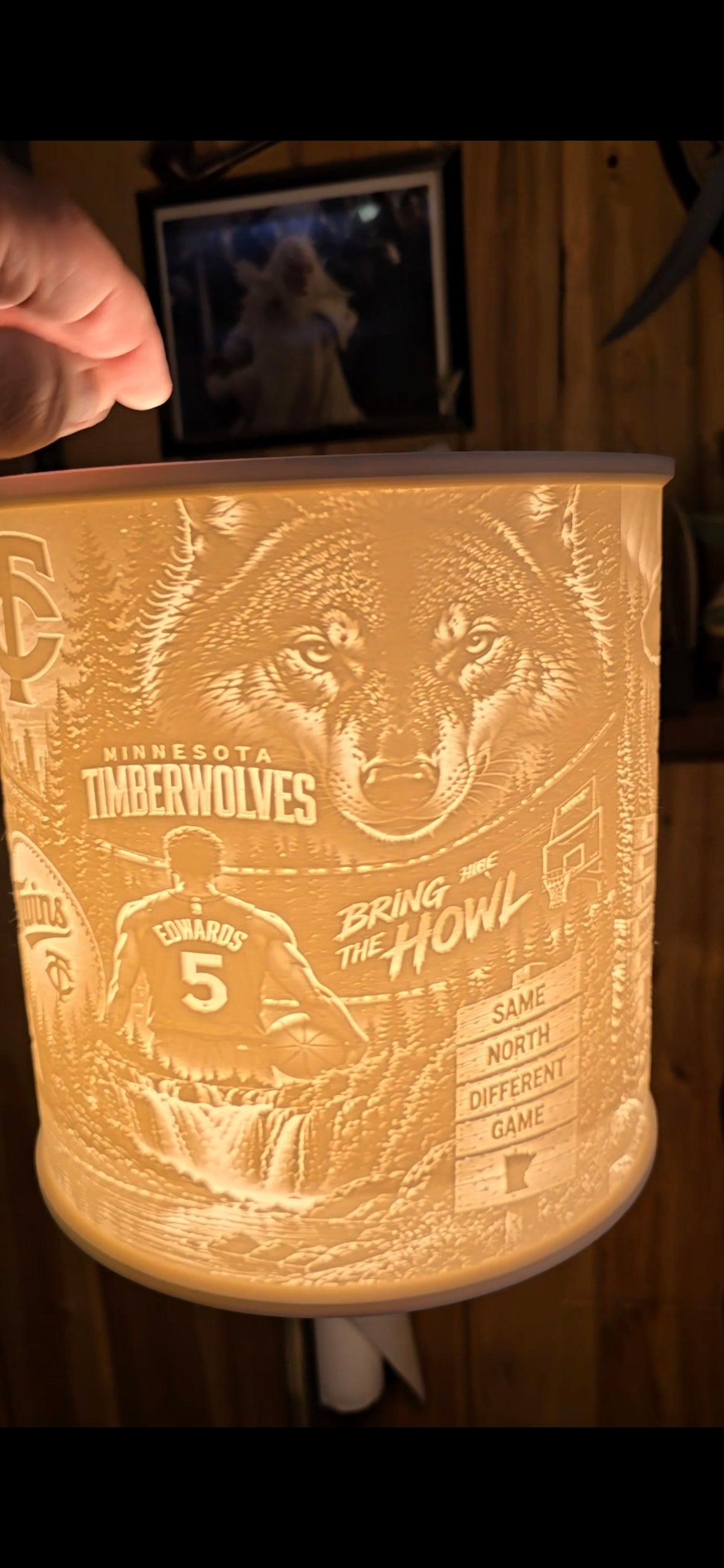 Minnesota Strong Wild, Vikings, Twins, Timberwolves top mount lampshade