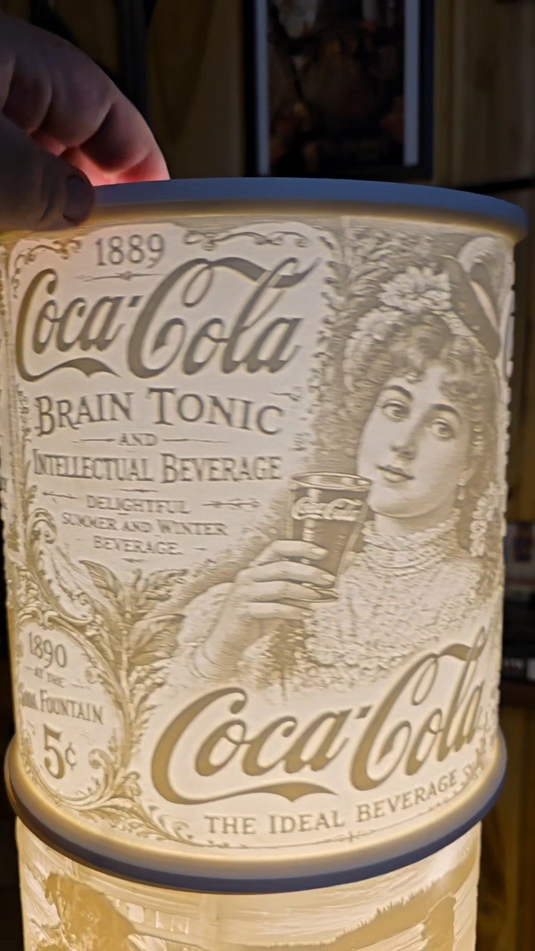 Coca Cola Coke Vintage adds design top mount lamp shade