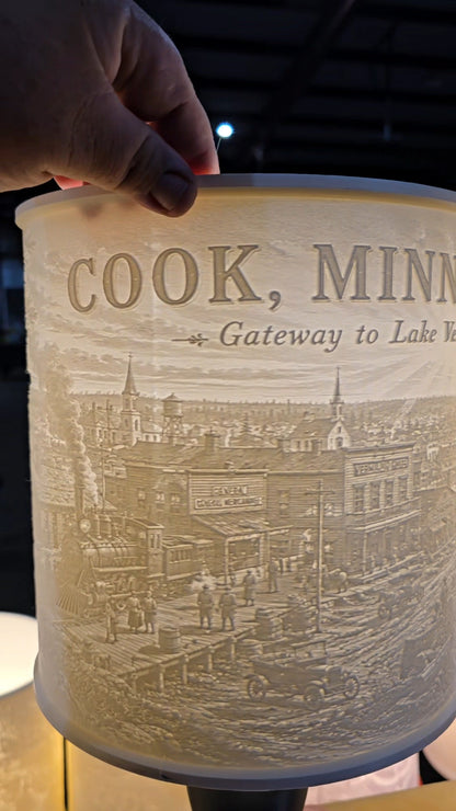 Historical Cook mn top mount lampshade