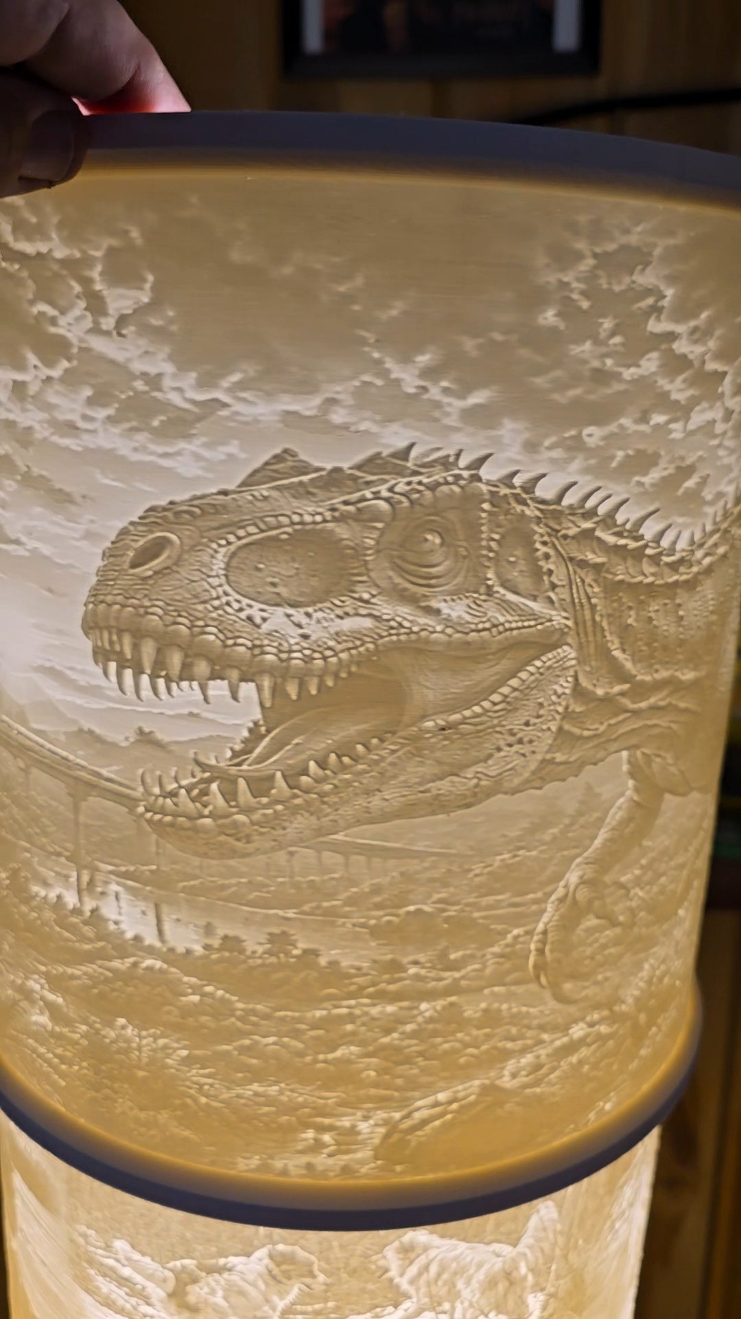 Jurassic Park themed top mount lampshade