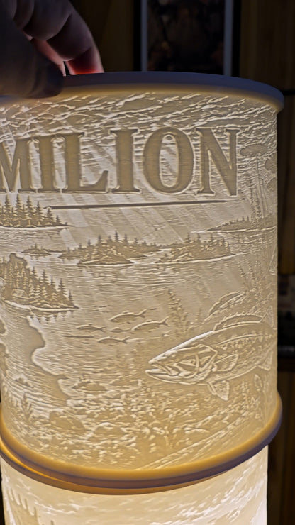 Lake Vermilion pine island design top mount lampshade